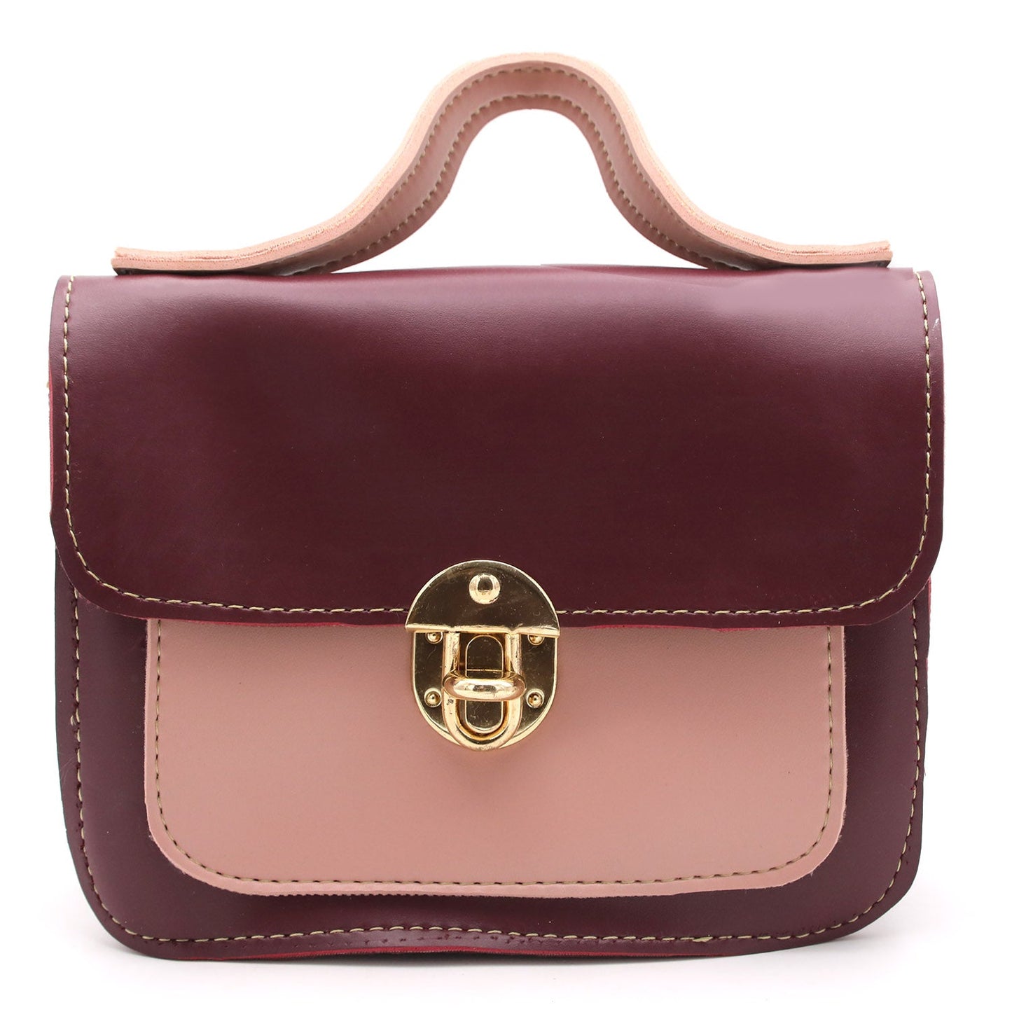 Women's Shoulder Bag - Navy Blue-Tea Pink-Maroon-Sea Green