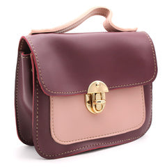 Women's Shoulder Bag - Navy Blue-Tea Pink-Maroon-Sea Green