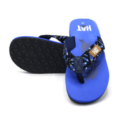 Men's Flip Flop Slider - Yellow- Royal Blue- Black