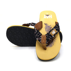 Men's Flip Flop Slider - Yellow- Royal Blue- Black