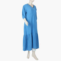 Women's Western Long Maxi - Pink- Steel Blue- Green