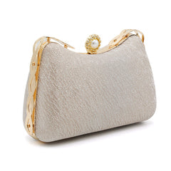 Women's Fancy Clutch - Silver- Peach- Green- Golden