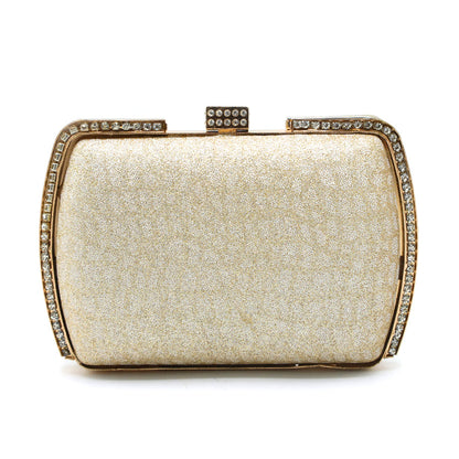 Women's Fancy Clutch - Golden- Peach- Silver