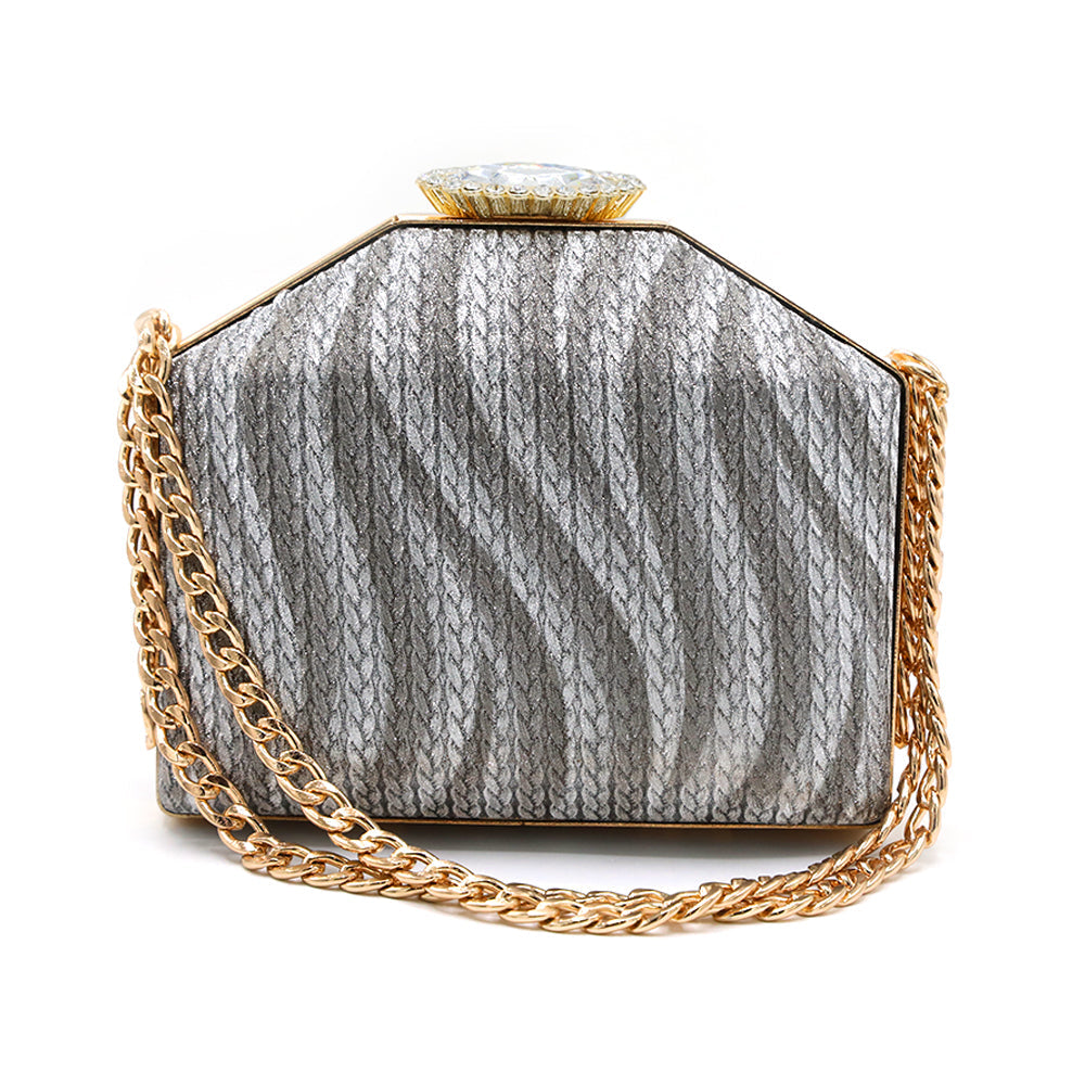 Women's Fancy Clutch - Grey