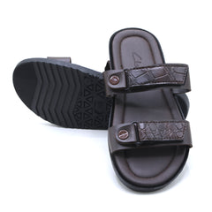 Men's Slipper - Black- Brown