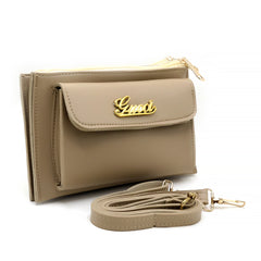 Women's Clutch - Beige- Grey- Peach - Fawn