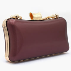 Bridal Clutch - Dark Brown - Steel Blue- Maroon- Light Brown