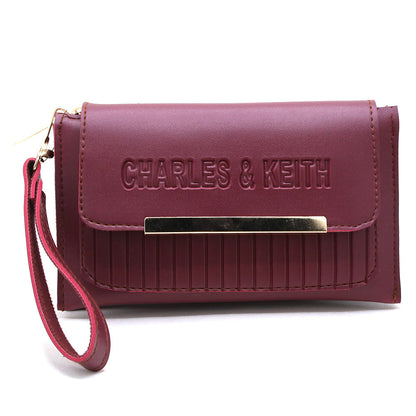 Women's Clutch - Tea Pink- Maroon