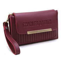 Women's Clutch - Tea Pink- Maroon