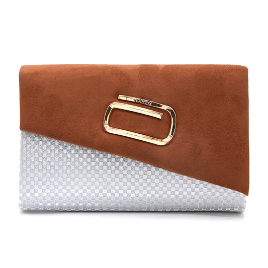 Women's Clutch - Brown- Light Brown- Dark Brown