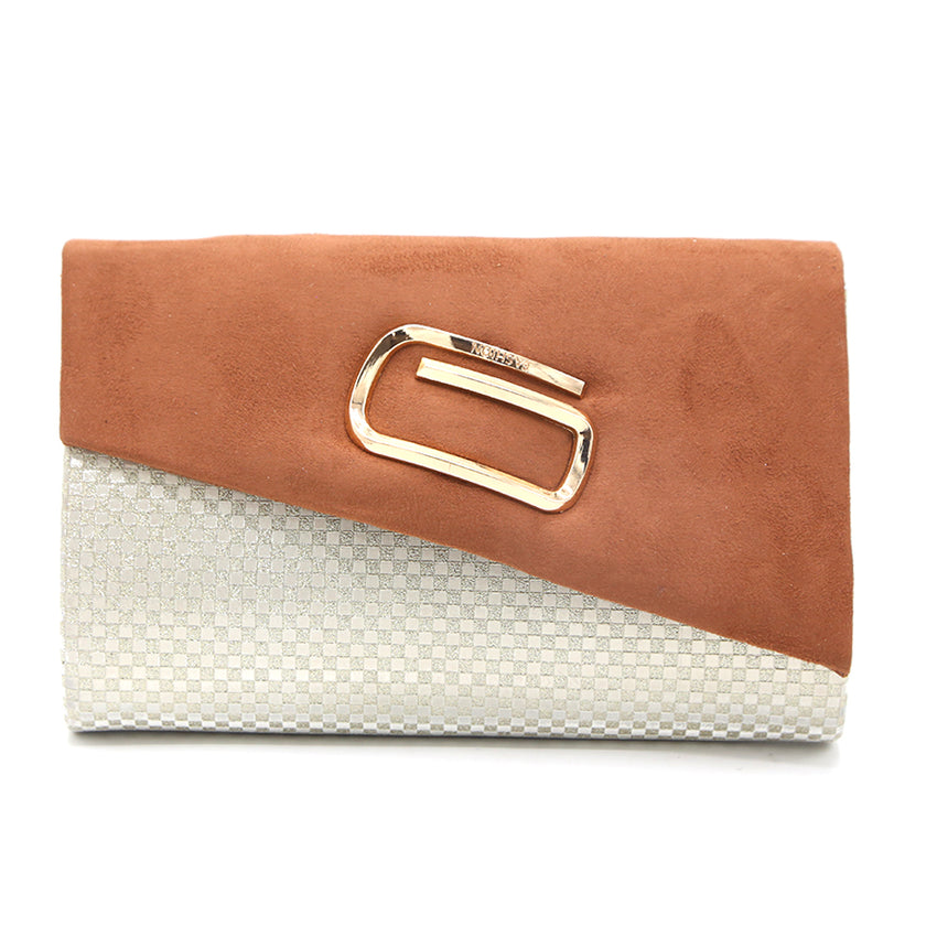 Women's Clutch - Brown- Light Brown- Dark Brown