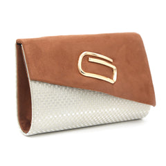 Women's Clutch - Brown- Light Brown- Dark Brown