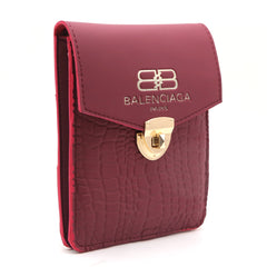 Women's Mobile Pouch - Tea Pink- Maroon- Black - Brown- Grey