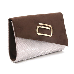 Women's Clutch - Brown- Light Brown- Dark Brown